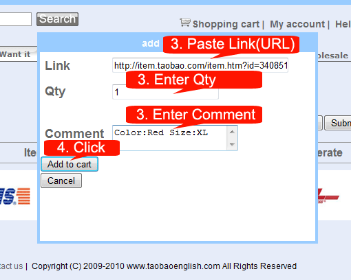 How to add item in shopping cart