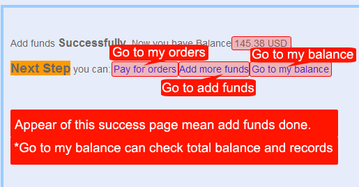 Payment Success page